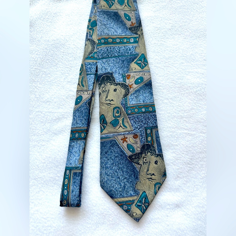 Picasso Silk Necktie | Homme au Chapeau Gris